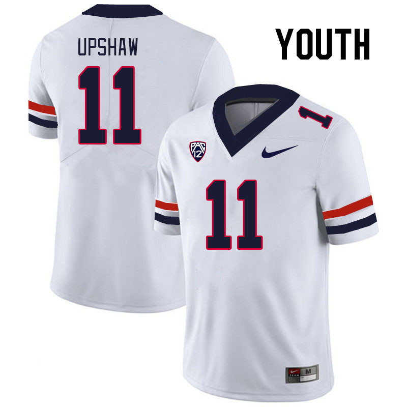 Youth #11 Taylor Upshaw Arizona Wildcats College Football Jerseys Stitched Sale-White - Click Image to Close